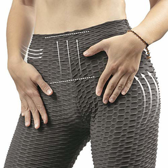 Women High Waist Tik Tok Leggings Ruched Butt Lift Anti-Cellulite Yoga  Pants Gym