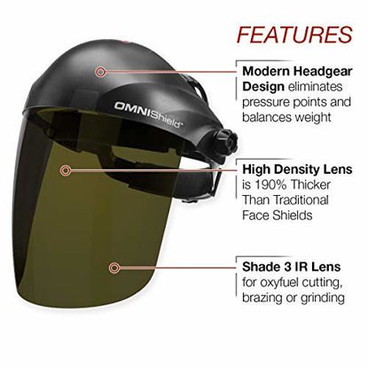 Picture of Lincoln Electric OMNIShield Professional Face Shield | Shade 3 IR Lens | Premium Headgear | K3753-1