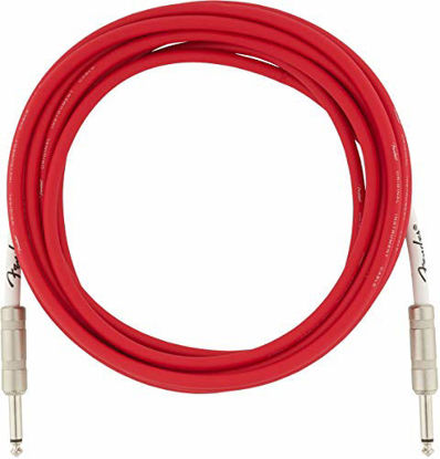 Picture of Fender Original Series Instrument Cable for Electric Guitar, Bass Guitar, Electric Mandolin, Pro Audio - Fiesta Red - 15'