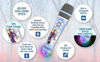 Picture of eKids Disney Frozen 2 Bluetooth Karaoke Microphone with LED Disco Party Lights, Portable Bluetooth Speaker Compatible with Siri Google Assistant