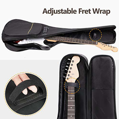 Picture of CAHAYA Electric Guitar Bag Gig Bag 6mm Padding Backpack Padded Soft Guitar Case Black