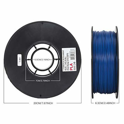 Picture of Inland 1.75mm Blue PLA 3D Printer Filament - 1kg Spool (2.2 lbs)