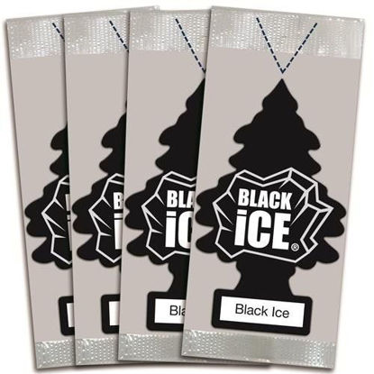 Picture of LITTLE TREES Car Air Freshener | Hanging Paper Tree for Home or Car | Black Ice | 6 Pack
