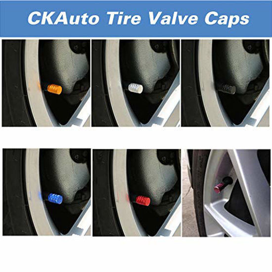 GetUSCart CKAuto Tire Valve Stem Caps, Black, 4 pcs/Pack, Anodized