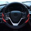 Picture of Alusbell Microfiber Leather Steering Wheel Cover Breathable Auto Car Steering Wheel Cover for Men Universal 15 Inches Red