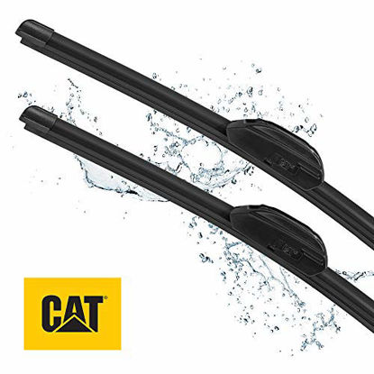 Picture of Caterpillar Clarity Premium Performance All Season Replacement Windshield Wiper Blades for Car Truck Van SUV (20 + 28 Inch (Pair for Front Windshield)), black