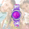 Picture of Venhoo Kids Watches 3D Cartoon Waterproof 7 Color LED Digital Wrist Watch for Girls Child-Purple Unicorn