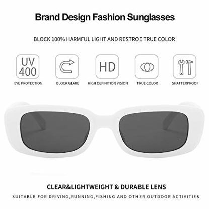 Picture of Dollger Rectangle Sunglasses for Women Retro Fashion Sunglasses UV 400 Protection Square Frame Eyewear
