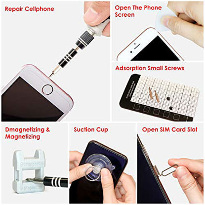 Picture of Precision Screwdriver Set, SHARDEN 122 in 1 Electronics Magnetic Repair Tool Kit with Case for Repair Computer, iPhone, PC, Cellphone, Laptop, Nintendo, PS4, Game Console, Watch, Glasses etc (Grey)