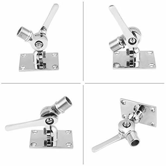 Picture of Marine Antenna Adjustable Base Mount for Boats - 316 Stainless Steel Antenna Mount