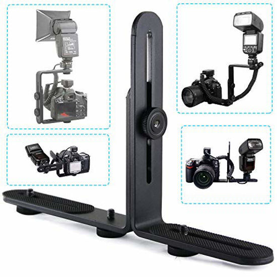 GetUSCart EXMAX Metal Aluminum Alloy LShape Camera Flash Bracket