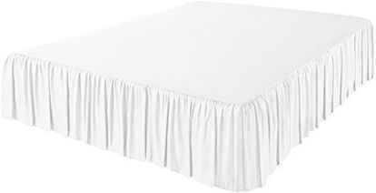 Picture of Amazon Basics Ruffled Bed Skirt - Full, Bright White