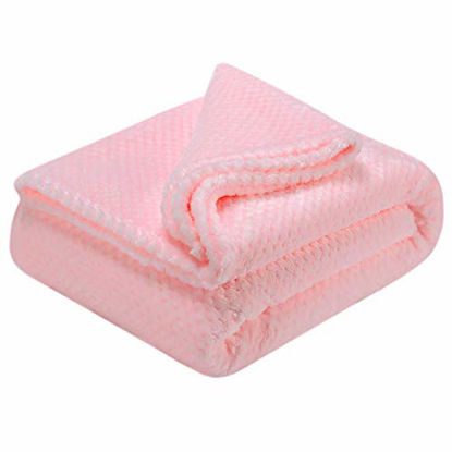Picture of Fuzzy Throw Blanket, Plush Fleece Blankets for Adults, Toddler, Boys and Girls, Warm Soft Blankets and Throws for Bed, Couch, Sofa, Travel and Outdoor, Camping (Throw(50"x70"), L-Baby Pink)