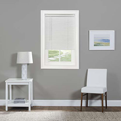 Picture of Achim Home Furnishings Cordless Morningstar 1" Light Filtering Mini Blind, Width 45inch, Pearl White