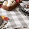 Picture of DII Buffalo Check Collection Classic Tabletop, Table Topper, 40x40, Gray & White