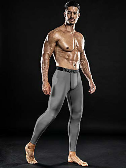 DRSKIN Men Compression Pants Under Base Layer Gym Sports Legging Running Workout