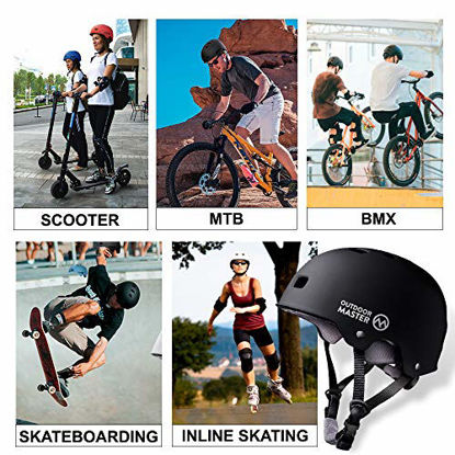 Picture of OutdoorMaster Skateboard Cycling Helmet - ASTM & CPSC Certified Two Removable Liners Ventilation Multi-sport Scooter Roller Skate Inline Skating Rollerblading for Kids, Youth & Adults - M - Mint Green