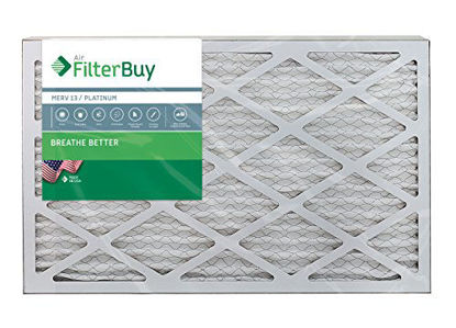 Picture of FilterBuy 10x20x1 MERV 13 Pleated AC Furnace Air Filter, (Pack of 2 Filters), 10x20x1 - Platinum