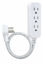 Picture of GE Designer 1 Ft. Power Strip, 3 Grounded Outlets, Flat Plug, Mini Cord, Premium, White , 45190