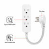 Picture of GE Designer 1 Ft. Power Strip, 3 Grounded Outlets, Flat Plug, Mini Cord, Premium, White , 45190