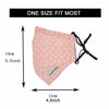 Picture of 3 Pack 3-Layer Fashion Protective, Reusable Cotton Fabric, Unisex Black Cotton, Washable with Air Port for Carbon Filter (3-Pack, Pink)