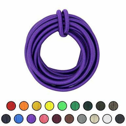 Picture of SGT KNOTS Marine Grade Shock Cord - 100% Stretch, Dacron Polyester Bungee for DIY Projects, Tie Downs, Commercial Uses (3/8", 10ft, Purple)