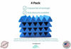 Picture of Soundproofing Acoustic Studio Foam - Blue Color - Wedge Style Panels 12x12x2 Tiles - 4 Pack