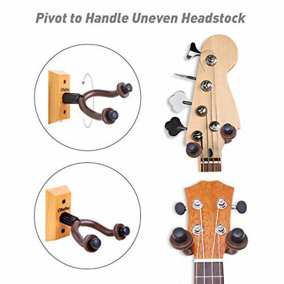 Picture of Guitar Wall Mount Hanger 4-Pack, Ohuhu Guitar Hanger Wall Hook Holder Stand for Bass Electric Acoustic Guitar Ukulele