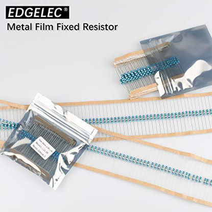 Picture of EDGELEC 100pcs 56 ohm Resistor 1/2w (0.5Watt) ±1% Tolerance Metal Film Fixed Resistor, Multiple Values of Resistance Optional