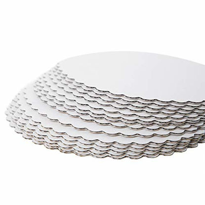 Picture of 30-Pack White Cake Board Rounds,Circle Cardboard Round Base 6 ,8 and 10 inch, Disposable Coated Cake Plate 10 of Each Size