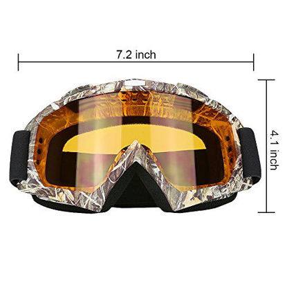 Picture of Motorcycle Motocross Dirt Bike ATV Goggles Mx OTG Goggle Glasses for Men Women Youth Kids (C83)