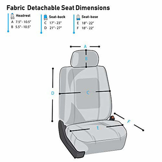 GetUSCart FH Group FB068102 Premium 3D Air Mesh Seat Covers Pair
