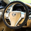 Picture of Bling Steering Wheel Cover Black for Women Car, 15 Inch Universal with Black Crystal Rhinestone Diamond Cool Bling Accessories Anti-Slip Wheel Protector