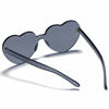 Picture of One Piece Heart Shaped Rimless Sunglasses Transparent Candy Color Eyewear (Black)