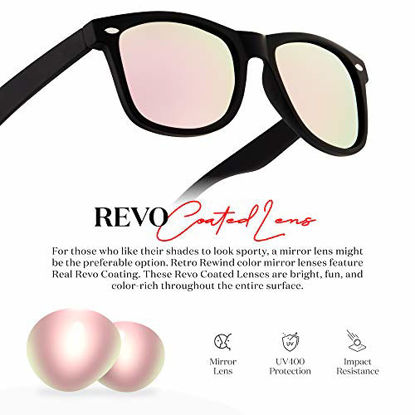 Picture of Retro Rewind Polarized Sunglasses for Men and Women - UV Protection Classic Mens Womens Sun Glasses - Cool Vintage 80s Shades