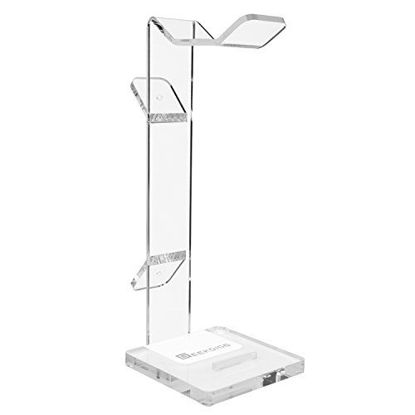 Picture of GeekDigg Acrylic Headset Headphone Stand Gaming Headphone Holder with Cable Organizer-Transparent