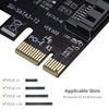 Picture of MHQJRH PCI Express SATA 3.0 Controller Card, 2-Port PCIe to SATA III 6GB / s Built-in Adapter Converter, PCI-E to SATA 3.0 Disk Array Cardwith Small Bracket and 2 SATA Cable Support SSD and HDD