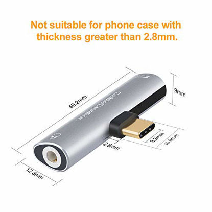 Picture of USB C to 3.5mm Headphone Audio Adapter, CableCreation 2-in-1 USB C Type-C to Hi-Res 3.5mm Audio with PD Charging Adapter, Fast Charge Compatible with Google Pixel 2/3, Samsung Note10/9,Galaxy S20/S20+