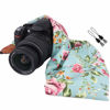 Picture of Elvam Universal Men and Women Scarf Camera Strap Belt Compatible with DSLR, SLR, Instant,Digital Camera - Retro Green Floral Pattern