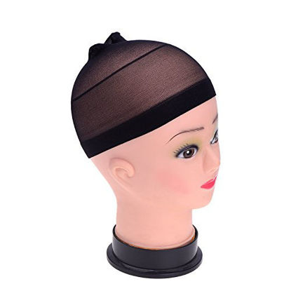 Picture of eBoot 3 Pack Wig Caps (Black Nylon Caps and Black Mesh)