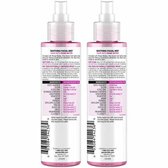 Picture of Garnier SkinActive Facial Mist Spray with Rose Water, 4.4 Fl Oz (Pack of 2) (Packaging May Vary)