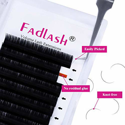 Picture of Classic Lash Extensions 8-25mm Available FADLASH C D Curl Eyelash Extension .07 .10 .12 .15 .18 .20 .25mm Silk Classic Eyelash Extensions Supplies (0.20-D, 10mm)