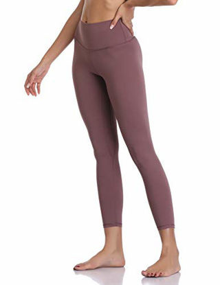 Picture of Colorfulkoala Women's Buttery Soft High Waisted Yoga Pants 7/8 Length Leggings (XS, Dusty Red)