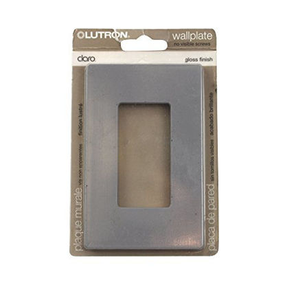 Picture of Lutron Claro 1 Gang Decorator Wallplate, CW-1-GR, Gray