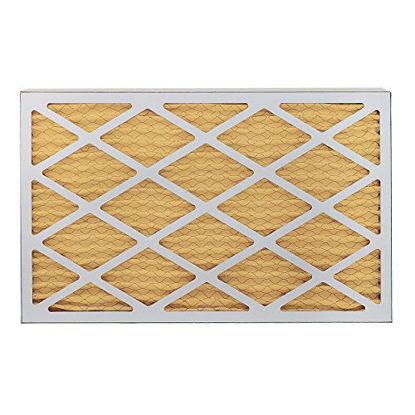 Picture of FilterBuy 16x25x1 MERV 11 Pleated AC Furnace Air Filter, (Pack of 2 Filters), 16x25x1 - Gold