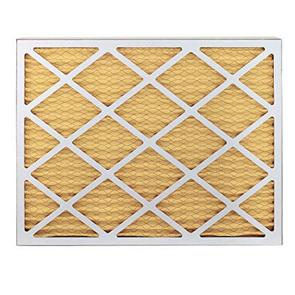 Picture of FilterBuy 9x30x1 MERV 11 Pleated AC Furnace Air Filter, (Pack of 2 Filters), 9x30x1 - Gold