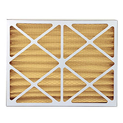 Picture of FilterBuy 15x30x4 MERV 11 Pleated AC Furnace Air Filter, (Pack of 2 Filters), 15x30x4 - Gold