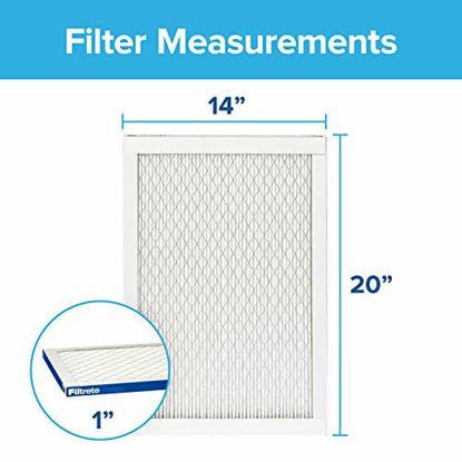 Picture of Filtrete 14x20x1, AC Furnace Air Filter, MPR 2200, Healthy Living Elite Allergen, 6-Pack (exact dimensions 13.81 x 19.81 x 0.78)