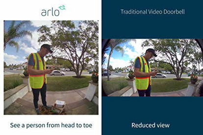 Picture of Arlo AVD1001B Video Doorbell | HD Video Quality, 2-Way Audio, Package Detection | Motion Detection and Alerts | Built-in Siren | Night Vision | Easy Installation (Existing Doorbell Wiring Required)