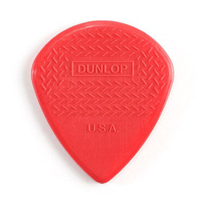 Picture of Dunlop 471P3N Max Grip Jazz III Nylon Guitar Picks, Red, 6-Pack